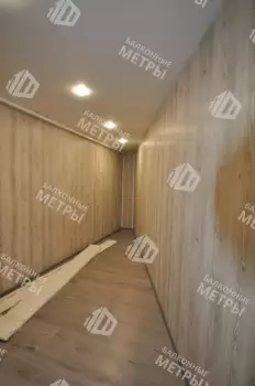 Отделка балкона под ключ с теплым остеклением ПВХ Brusbox